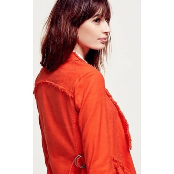 Free People Raw Femme Linen Jacket (Women's Small) - Picture 8 of 9